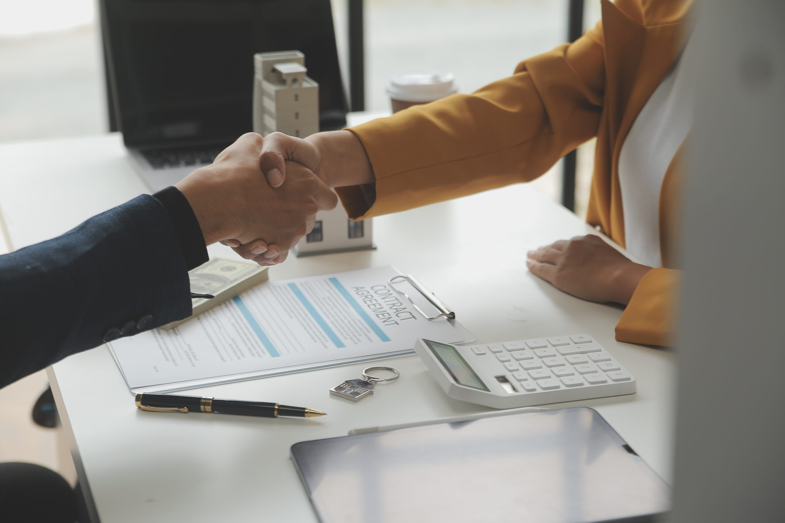 Real estate brokerage agent Deliver a sample of a model house to